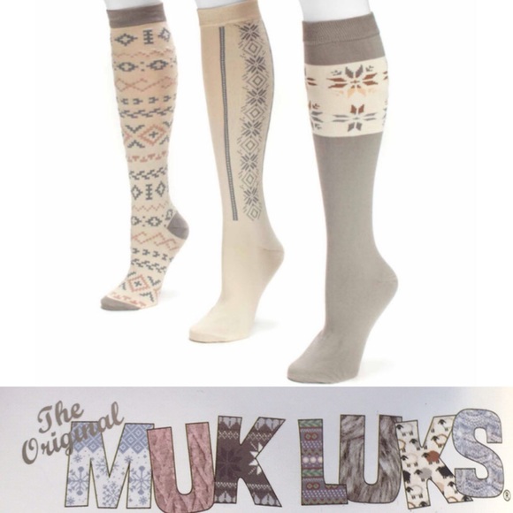Muk Luks Accessories - Muk Luks 3pr Knee High Socks